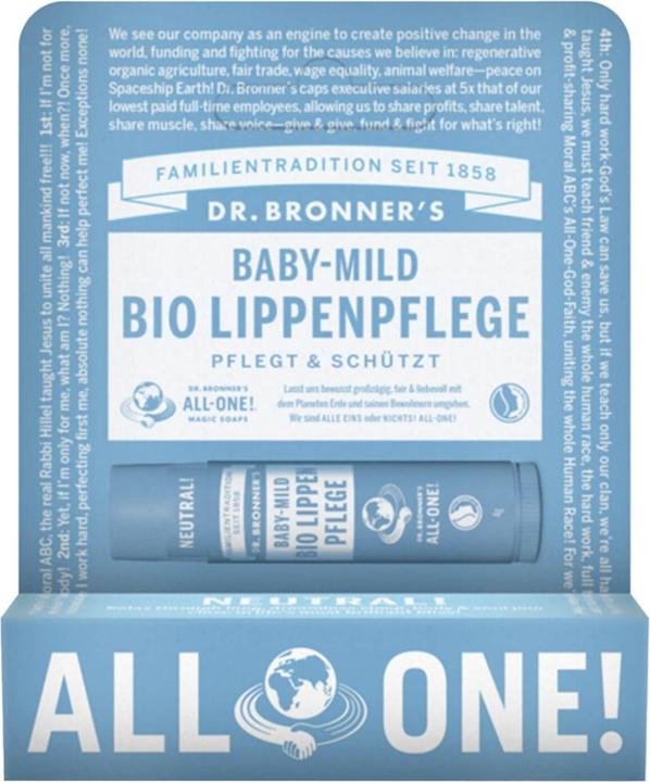 Image du produit Dr. Bronner's Baume à lèvres bébé-doux (Baume, 4 ml)