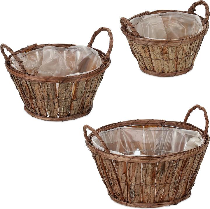Actual product image Relaxdays 3-piece flower pot set (29 cm)