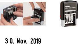 Actual product image Trodat Printy self-inking date stamp