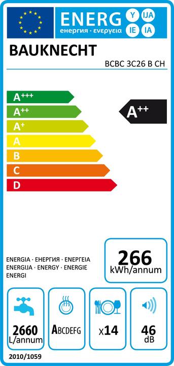 Energie-Label Bauknecht Bcbc 3c26 B Ch