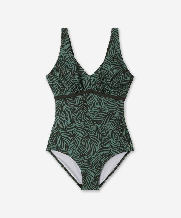 Nabaiji Maillot de bain 1 pièce aquafitness Femme - Rosy vert (40, 42)
