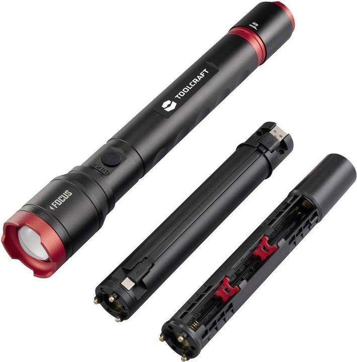 Produktbild Toolcraft Handlampe verstellbar, Einstellbare Punktgrösse, mit Stroboskopmodus (35 cm, 5000 lm)