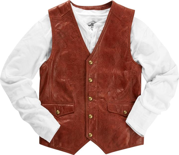 Produktbild Joe Browns Floral Embossed Leather Waistcoat (M)