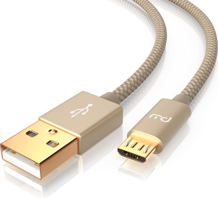 Immagine prodotto Primewire Cavo Micro USB - Cavo di ricarica rapida MicroUSB 2.4A, nylon, spina in metallo, cavo di ricarica (2 m, USB 2.0)