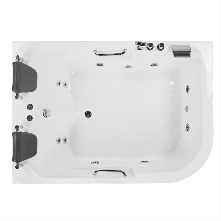 Produktbild Beliani Whirlpool Badewanne weiss Eckmodell mit LED 170 x 119 cm rechts BAYAMO (318 l, 119 cm, 119 cm)