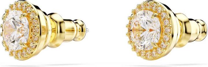 Actual product image Swarovski Una stud earrings round cut gold (Swarovski Metal)