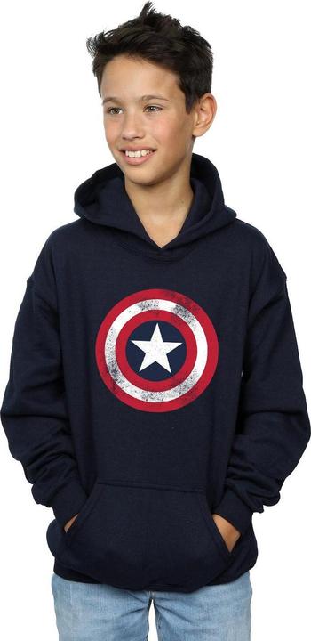 Produktbild Captain America Distressed Shield Kapuzenpullover Jungen (152, 158)