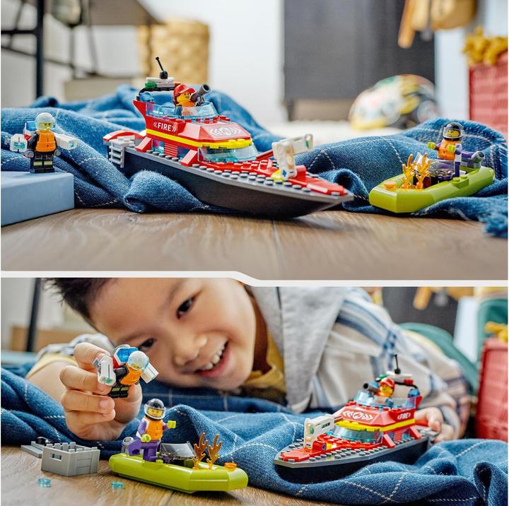 Immagine prodotto LEGO 60373 Barca a fuoco (60373, LEGO City)
