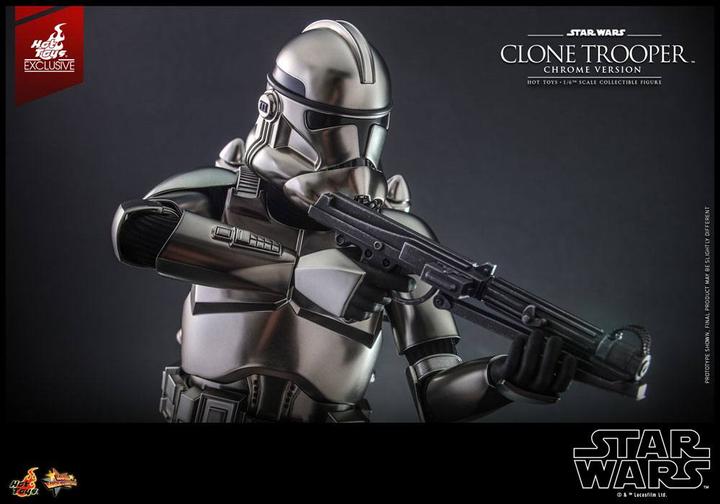 Image du produit Hot Toys Star Wars figurine 1/6 Clone Trooper (Chrome Version) 30 cm