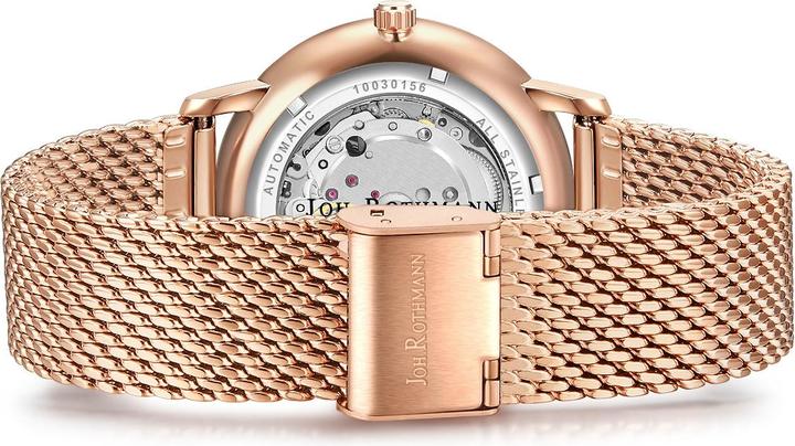 Actual product image John Rothmann Mens Automatic Watch Friedrich Stainless Steel Rose Gold - 26875 (Analogue wristwatch, 38.50 mm)