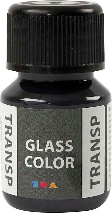 Actual product image Creativ Company Glass paint, transparent colour - black, 30 ml (Transparent colour, 30 ml)