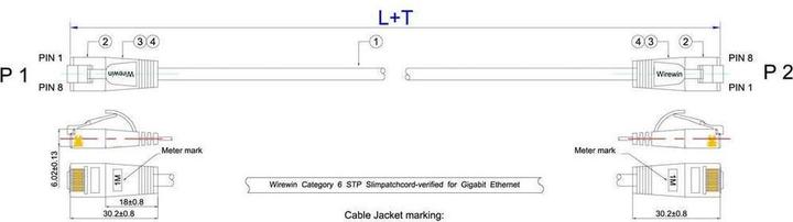 Actual product image Wirewin Network cable (U/FTP, CAT6, 1.50 m)
