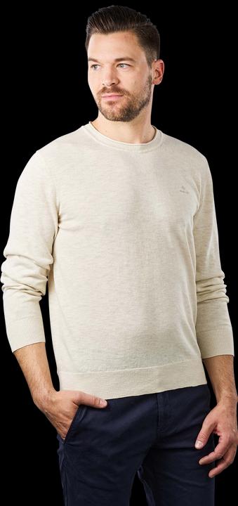 Image du produit GANT Cotton Linen Sweater Crew Neck putty (L)