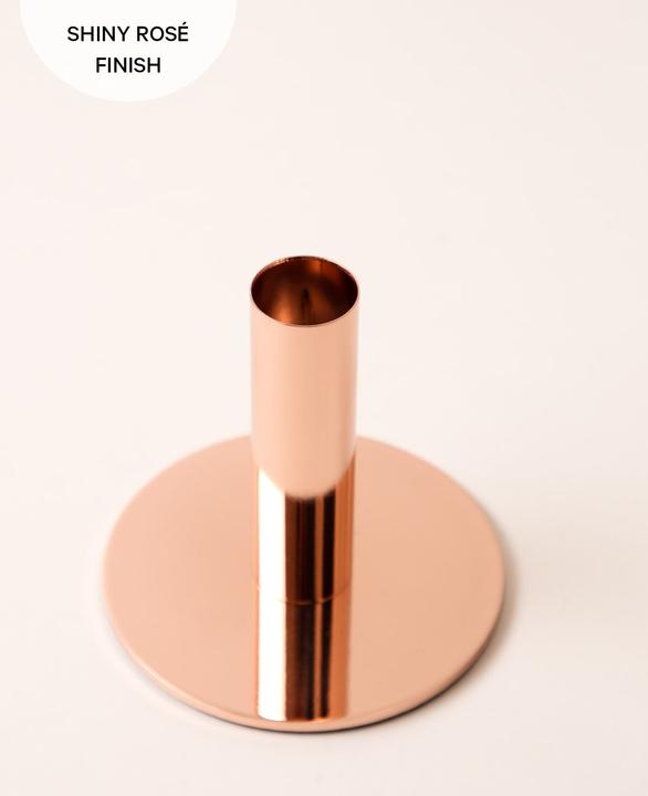 Actual product image Esmée Candle holder for pillar candles in rosé, H 9.5 cm x Ø 10 cm