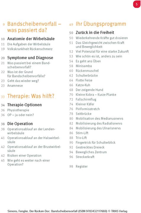 Immagine prodotto Der Rücken-Doc: Bandscheibenvorfall (Tedesco, Patrick Simons, Arndt Fengler, 2023)