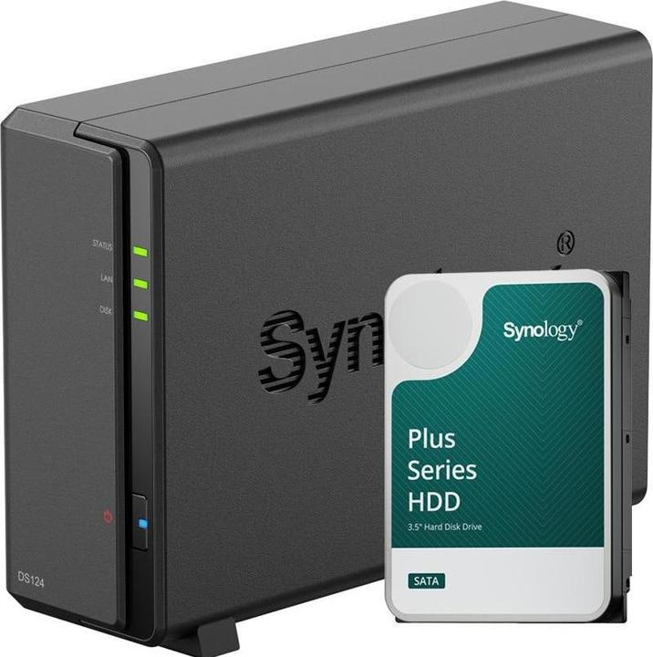 Synology DS124 (1 x 8 TB, Synology HAT 33xx)