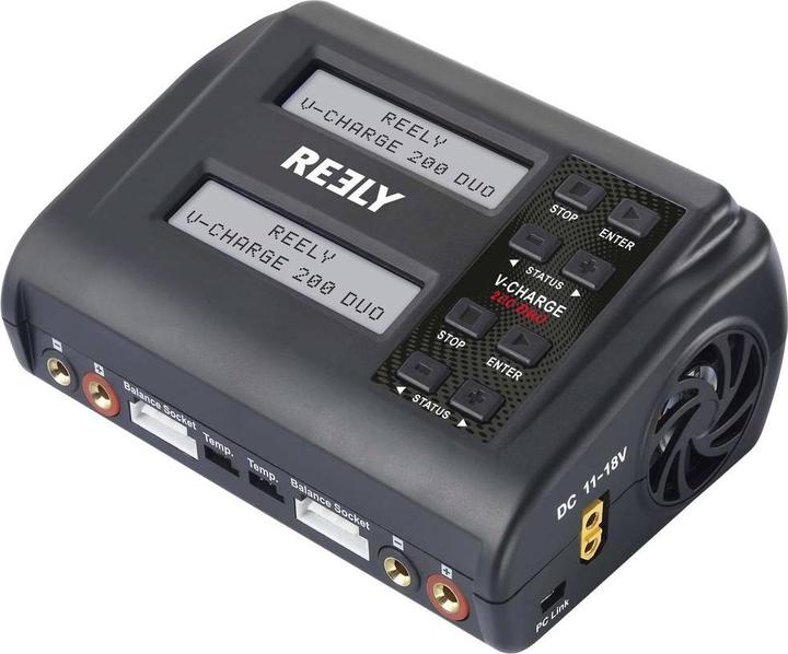 Produktbild Reely V-Charge 200 Duo Modellbau-Ladegerät 10 A LiIon, LiPo, LiFePO, LiHV, NiCd
