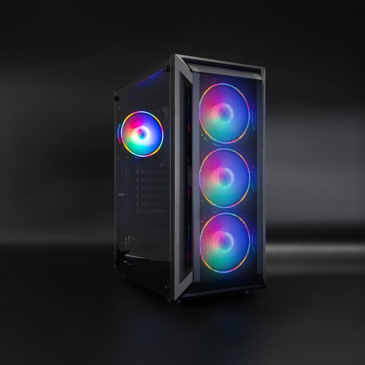 Actual product image Tooq Technology Caja Semitorre Gaming Tqgcc101-B "Ragnärok" Negra (ATX, mATX, Mini-ITX)