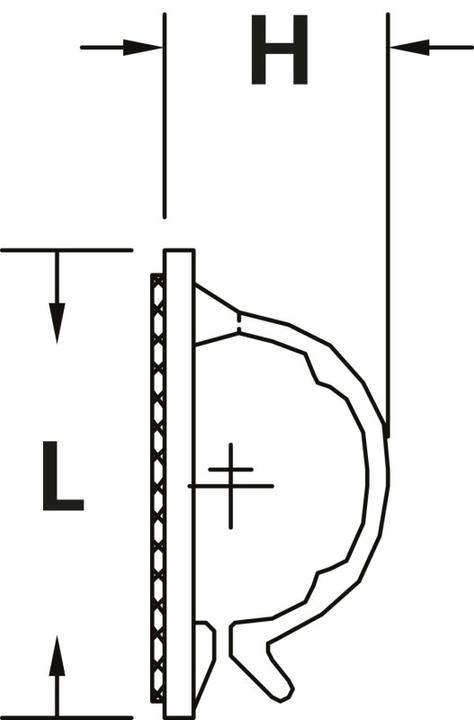 Image du produit HellermannTyton Clip autocollant 5.0 mm -40...+85 °C naturel Polyamide 6.6 (Colliers de serrage)