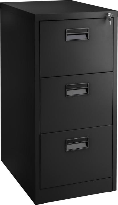 Actual product image tectake Filing Cabinet - 3 drawers, suspension rails, lockable, label holders