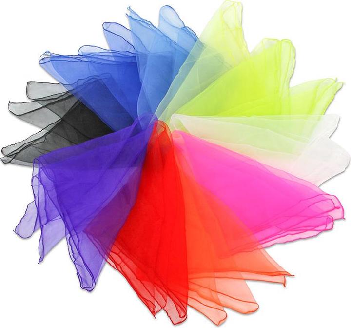 Actual product image Betzold 10 chiffon scarves in 10 colours