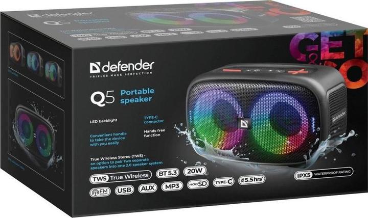 Actual product image Defender Głośnik Q5 Bluetooth 20w (5 h, Battery operated)