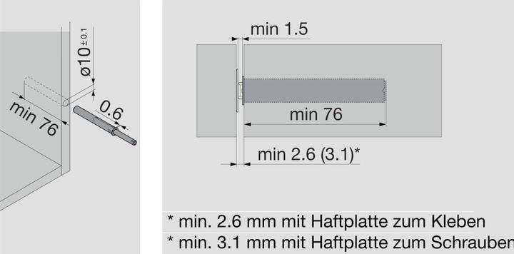 Actual product image Blum TIP ON 956A