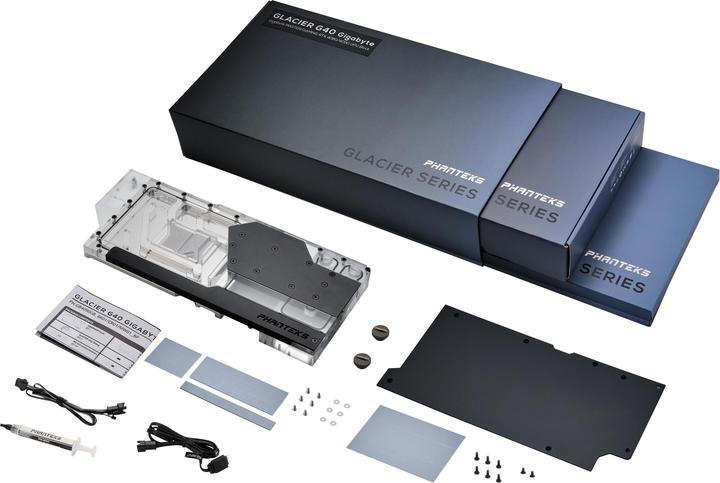 Actual product image Phanteks Glacier G40 RTX 4080/90 water block incl. backplate for Gigabyte, D-RGB - black