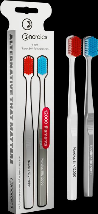 Image du produit Nordics Brosse à dents plastique PLA 12000 Super Soft 2 Stcs - (Souple, 2 x)