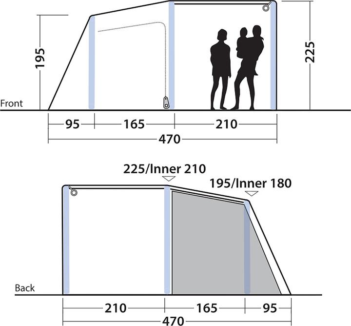 Produktbild Outwell Michigan 4 Air (Tunnelzelt, 28.80 kg, 4 Personen)