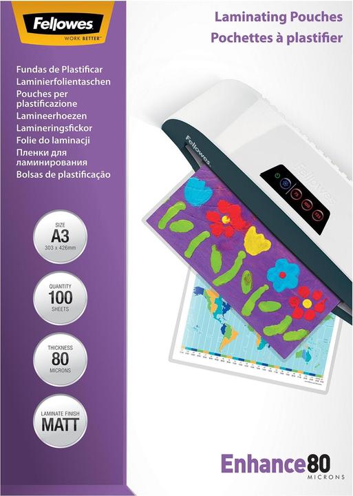 Actual product image Fellowes Enhance 80 (A3, 100 Piece, 80 µm)