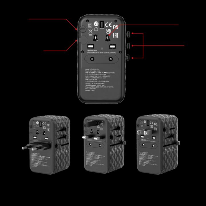 Produktbild Verbatim Universal-Reiseadapter