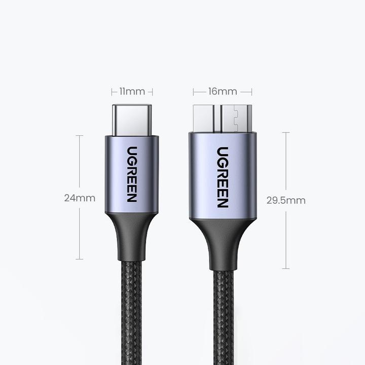 Actual product image Ugreen USB type C - Micro USB B (1 m, USB 3.2 Gen 1)