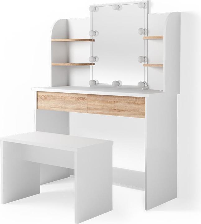 Produktbild Vicco Charlotte mit Hocker und Beleuchtung (108 x 40 x 139 cm)
