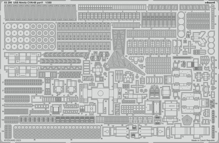 Produktbild Eduard USS Nimitz CVN-68 part 1 1/350 TRUMPETER