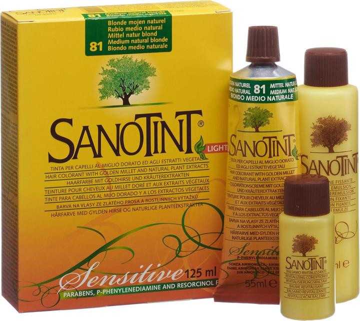 Actual product image Sanotint Sensitive Light Haarfarbe 81 mittel naturblond (81)