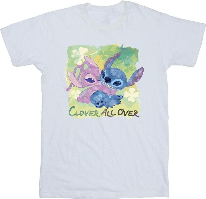 Disney Lilo And Stitch St Patrick's Day Clover TShirt Jungen