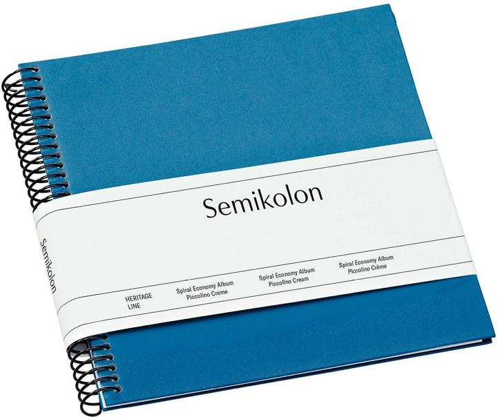 Produktbild Semikolon Fotoalbum 17 x 17 cm Blau, 20 cremeweisse Seiten (10 x 15 cm, 9 x 13 cm)