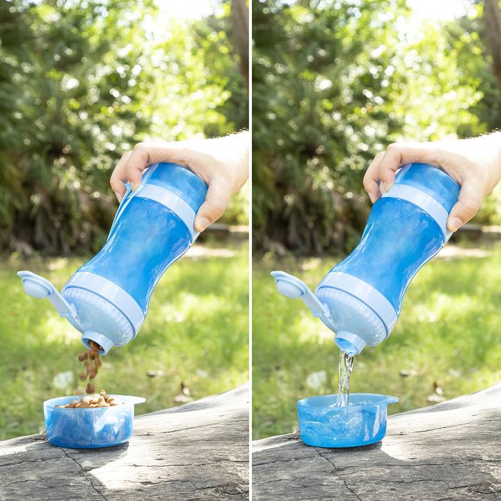 Produktbild InnovaGoods Tragbare Wasserflasche und Futternapf für Hunde (0.03 l)