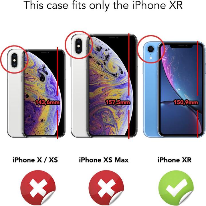 Actual product image Nalia (2-pack) Protective glass (2 Piece, Apple iPhone XR)