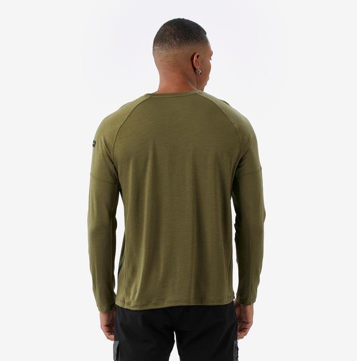 Image du produit Forclaz T-shirt manches longues en laine mérinos homme, Merino Resist vert (XL)