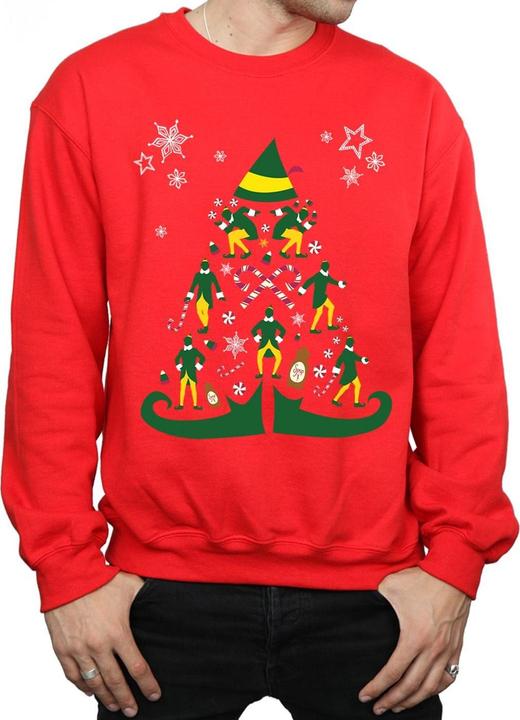 Actual product image Elf Mens Christmas Tree Sweatshirt (M)