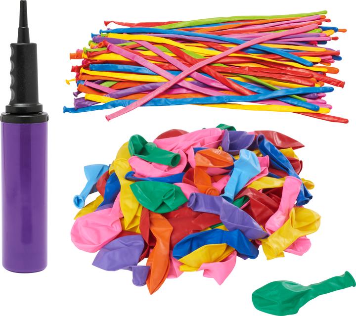 Image du produit VBS Ballons avec pompe à ballons, ballons de fête et pompe à ballons pour anniversaires, ballons pour