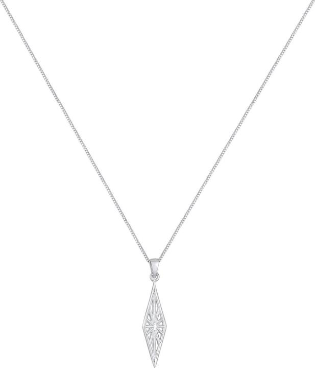 Produktbild Kuzzoi Halskette Herren Raute Marquise Ornament Used Look 925 Silber (925er Sterling Silber, 60 cm)
