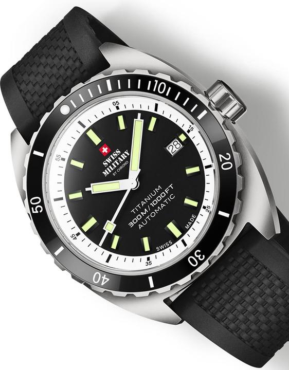 Immagine prodotto Swiss Military SMA34100.07 Diver Titanium Automatic 42mm 30ATM (Orologio sub, 42 mm)