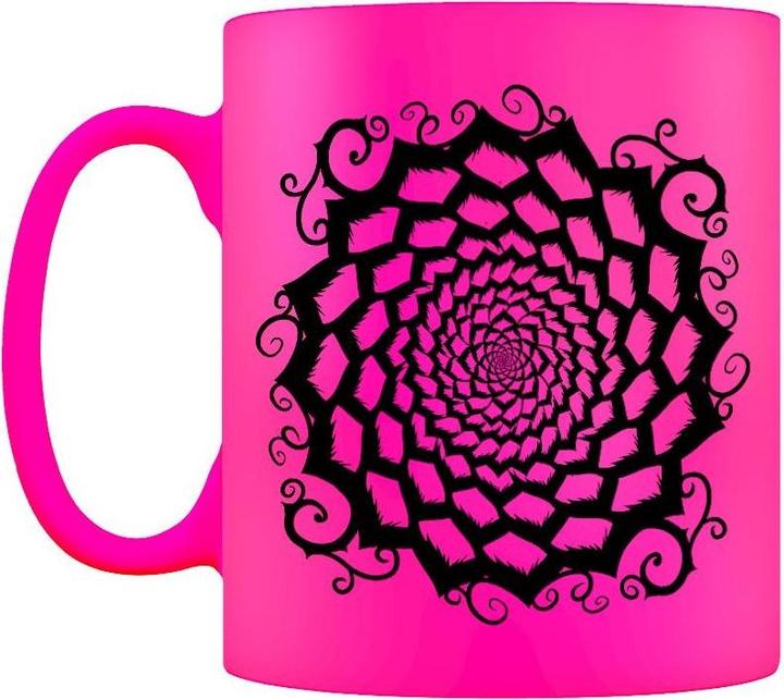 Grindstore Henkelbecher mit MandalaMotiv Neonpink