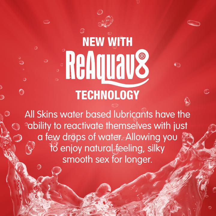Actual product image Skins Fruity Strawberry Lubricant 130 ml - Water-based, vegan, sugar-free and reactivatable (130 ml)