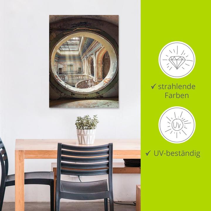 Actual product image Artland Abandoned places Sunbeams Windows U4YD (60 x 80 cm)