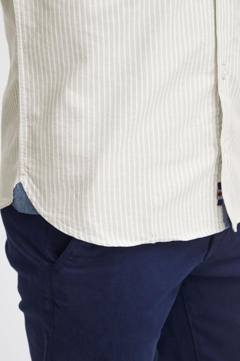 Actual product image FQ1924 FQSteven stripe oxford LS shirt 21900612 (L)