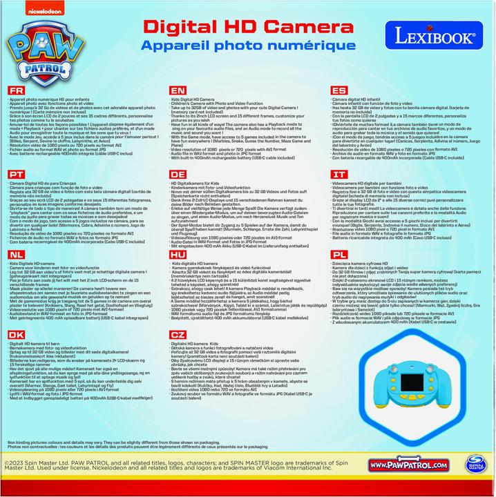 Actual product image Lexibook Paw Patrol children's camera